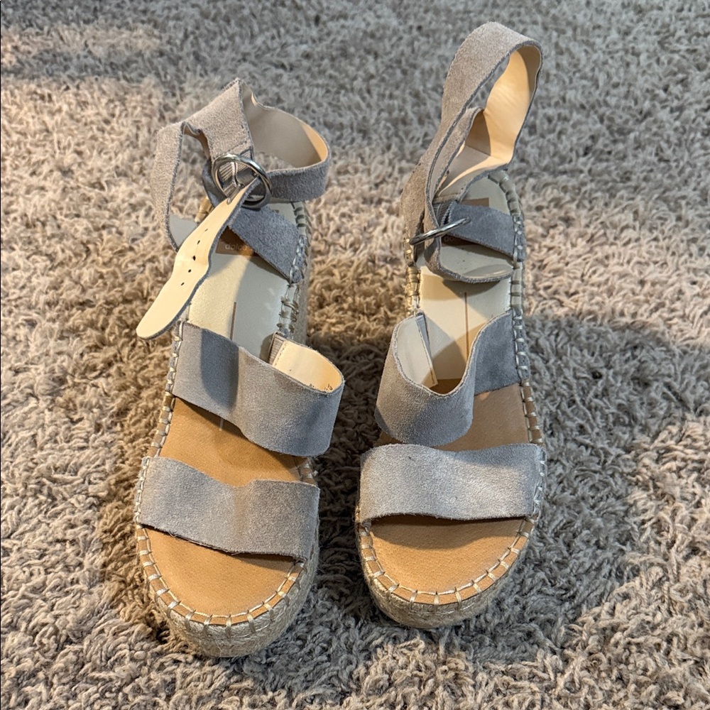 Dolce Vita Gray Espadrille Sandals